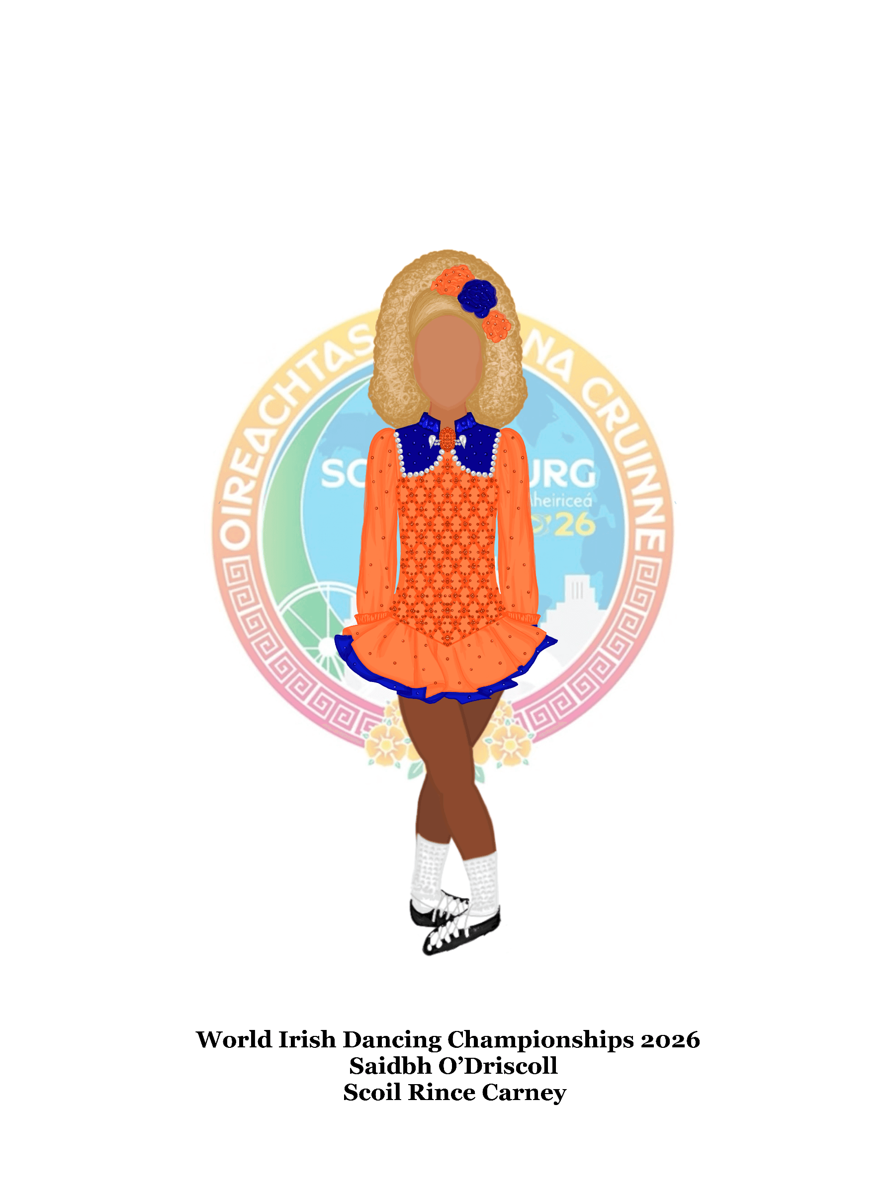 A drawing to celebrate a dancer’s first Worlds